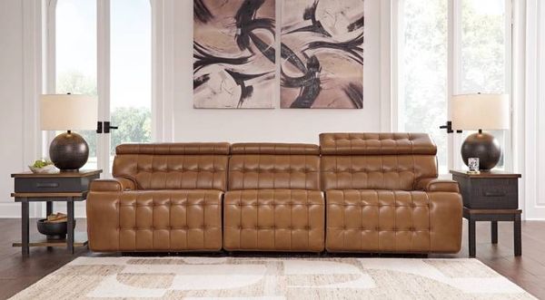 Signature Design by Ashley Temmpton 3-Piece Chocolate Power Reclining Sectional
