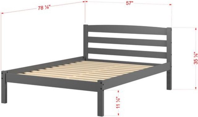 Donco Kids Econo Scandinavian Dark Gray Youth Full Panel Bed-3