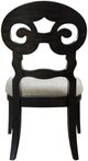 Riverside Furniture Mix-N-Match Rubbed Black Scroll Back Upholstered Dining Side Chair-4