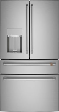 front view of the Café™ 36 in. 27.8 Cu. Ft. Stainless Steel 4-Door French Door Refrigerator
