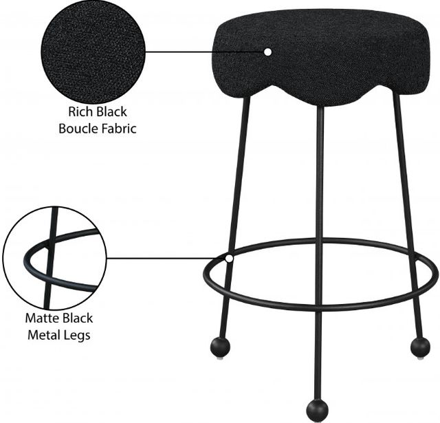 Meridian Furniture Fleur Black Counter Stool-3