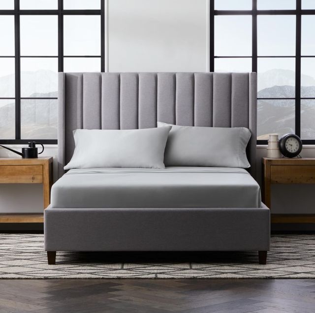 Malouf® Woven™ 3-Piece Ash Rayon From Bamboo Split King Sheet Set-1