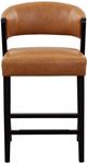 Bassett® Furniture Asher Brown Upholstered Faux Leather Counter Stool-1