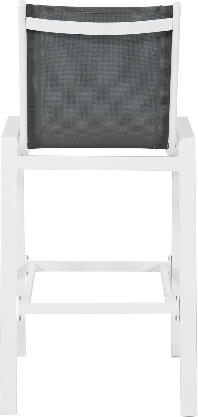 Meridian Furniture Nizuc 2-Piece Grey Outdoor Patio Mesh Barstool-3