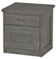 Crate Designs™ Furniture Graphite 24" Nightstand with Lacquer Finish Top Only-0