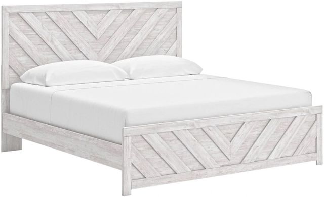 Signature Design by Ashley® Cayboni Whitewash King Panel Bed-3