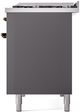 Ilve® Nostalgie II Series 48" Graphite Matte Pro Style Dual Fuel Range-4