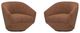 Parker House® The Twist 2-Piece Elise Rust Swivel Chair Set-0