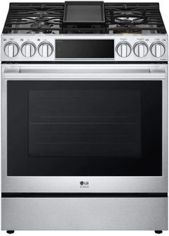 LG Studio 30" Stainless Steel Slide In Dual Fuel Range 