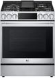 LG Studio 30" Stainless Steel Slide In Dual Fuel Range -0