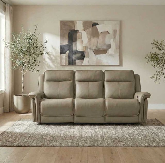 Liberty Furniture Cora Aline Cashmere Triple Power Zero Gravity Reclining Sofa-1