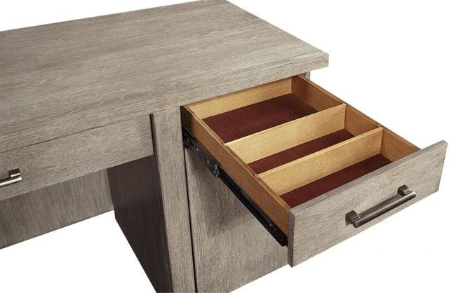 aspenhome® Platinum Gray Linen Credenza and Hutch-3