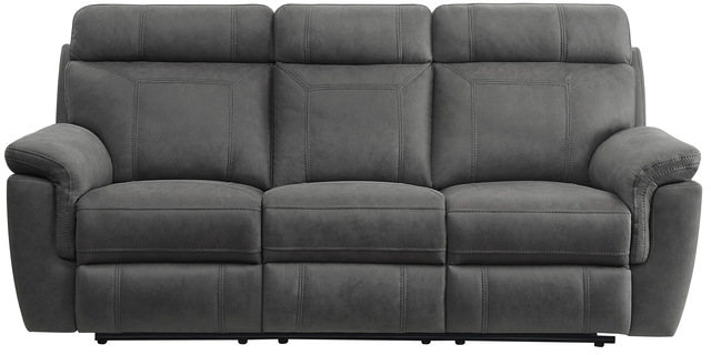 Homelegance® Clifton Gray Double Manual Reclining Sofa-3