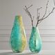 Uttermost® High Tide 2-Piece Amber/Gold/Teal Vase Set-1