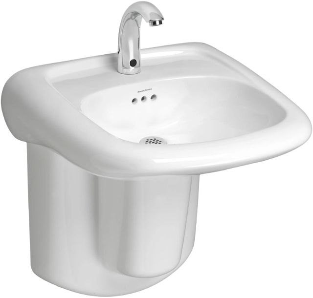 American Standard Murro® White Wall-Hung EverClean® Sink with Center Hole Only-0