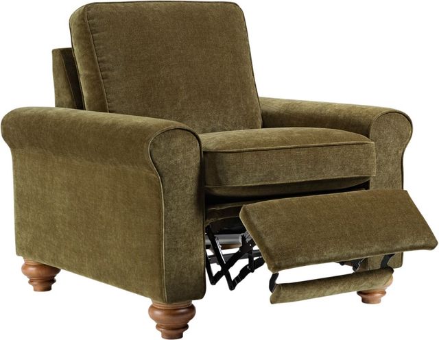 Best® Home Furnishings Customizable Weston Fabric Manual Recliner with Dark Walnut Legs-1