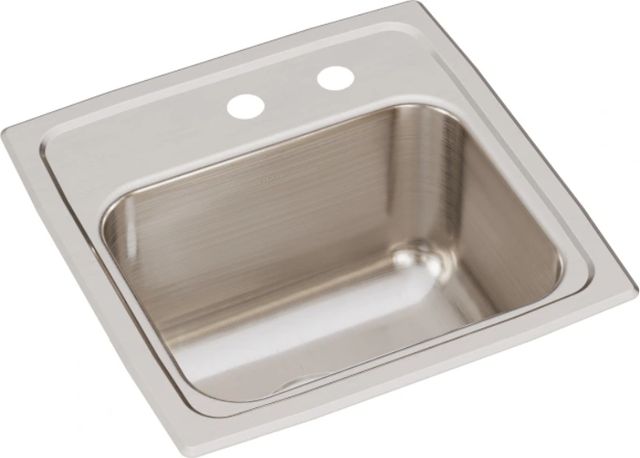Elkay Lustertone® Lustrous Satin MR2-Hole Single Bowl Drop-in Bar Sink-0