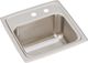 Elkay Lustertone® Lustrous Satin MR2-Hole Single Bowl Drop-in Bar Sink-0