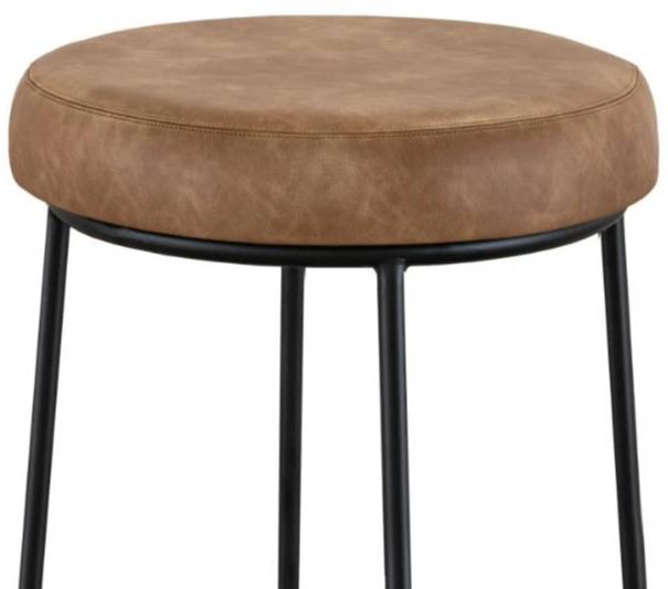 International Furniture Direct Frida Black/Orange Bar Stool-1