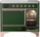 Ilve® Majestic III 40" Emerald Green Pro Style Induction Range with Solid Door and Copper Trim-4