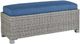 Signature Design by Ashley® Naples Beach Blue/Light Gray Fabric/Wicker Outdoor Bench-0