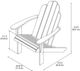 Linon Adirondack White Wooden Outdoor Chair-2