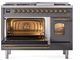 Ilve® Nostalgie II Series 48" Graphite Matte Pro Style Dual Fuel Range-3