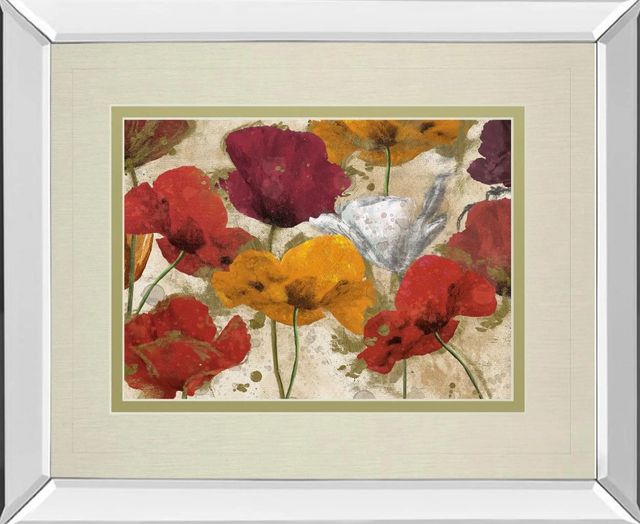 Classy Art Happy Flowers by Katrina Craven Mirror Framed Wall Art-0