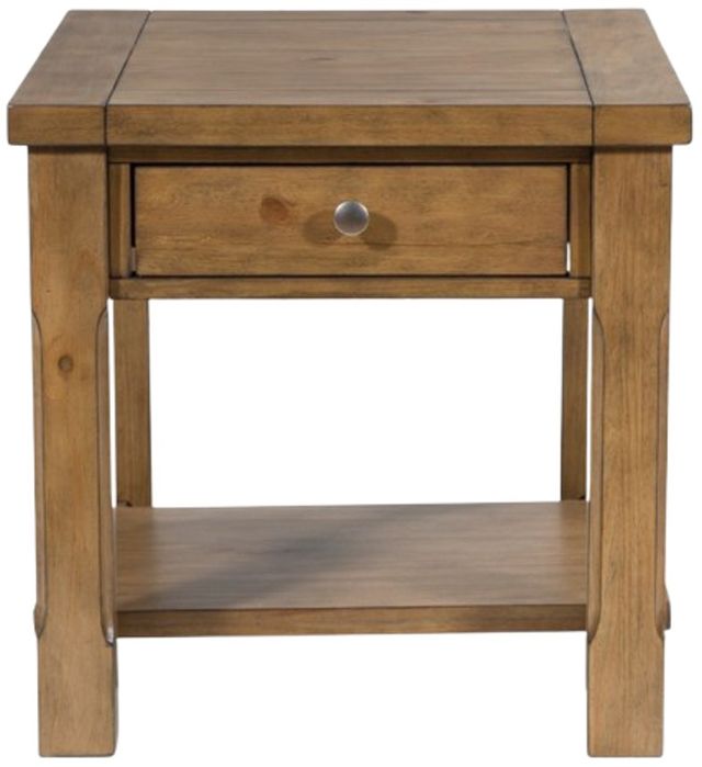 Signature Design by Ashley® Vandenmore Medium Brown Rectangular End Table-2