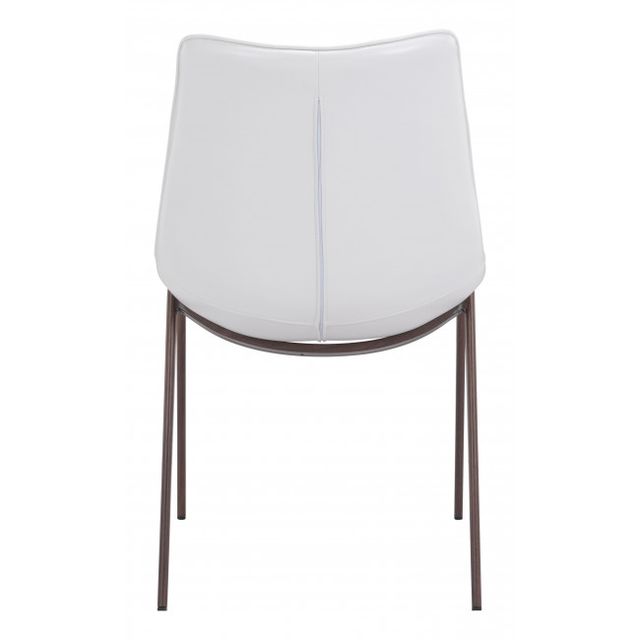 Zuo® Modern Magnus White/Walnut Dining Chair-3