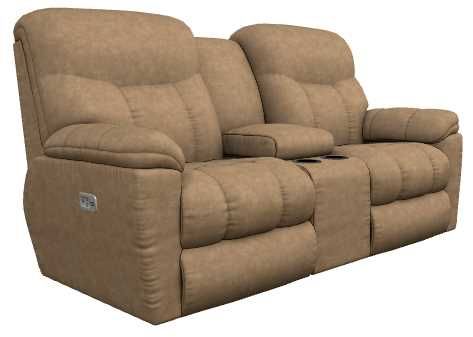 La-Z-Boy® Morrison Camel Power Reclining Loveseat with Console and Headrest-0