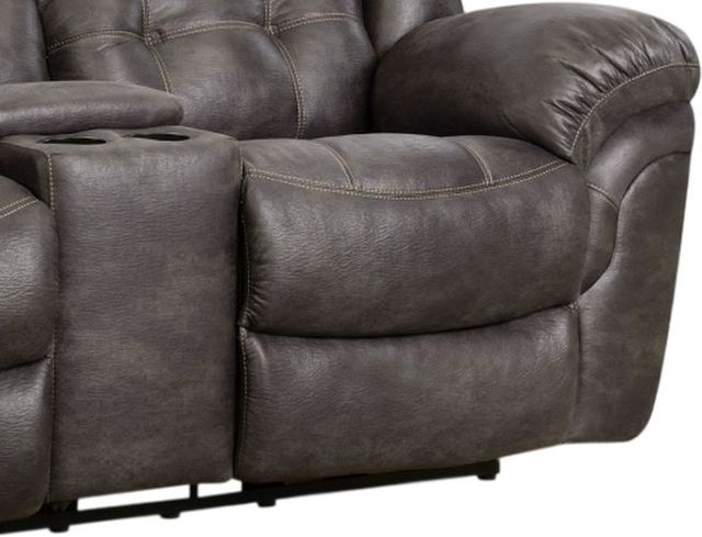 HomeStretch Frontier Charcoal Power Reclining Loveseat with Console-1