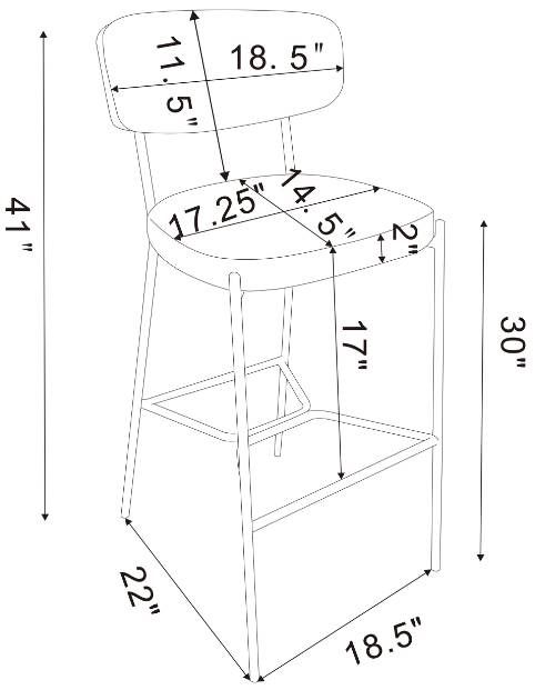 Coaster® Elison 2-Piece Light Brown/Sandy Black Bar Stool Set-2