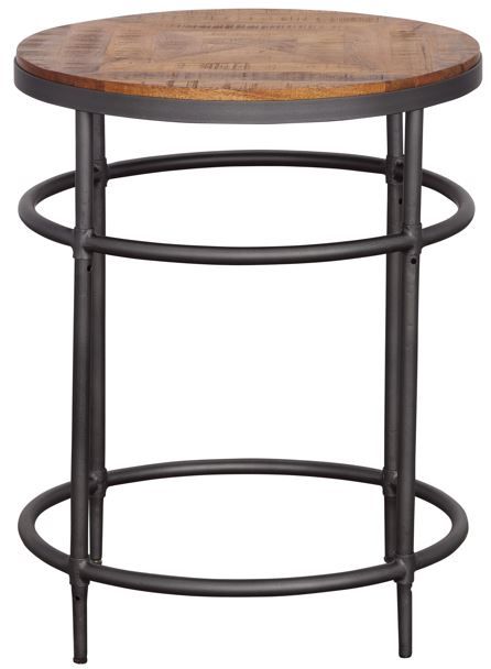 Coast2Coast Home™ Trooper Natural End Table with Black Base-2