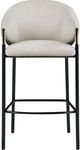 Coaster® Chadwick 2-Piece Beige/Glossy Black Sloped Arm Bar Stools-2