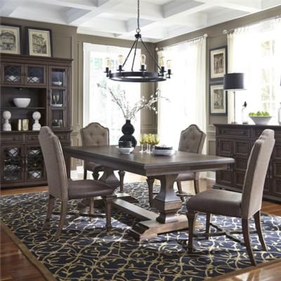 Liberty Furniture Lucca Cordovan Brown Hutch and Buffet-3