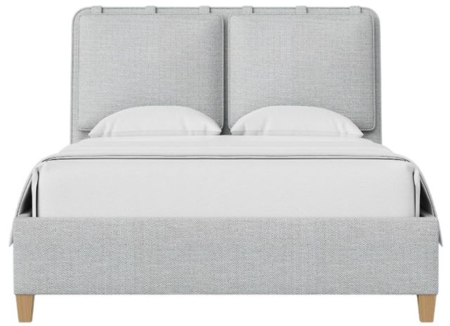Artisan & Post by Vaughan-Bassett Pure Maple Blue Mist/Natural King Upholstered Panel Bed -2