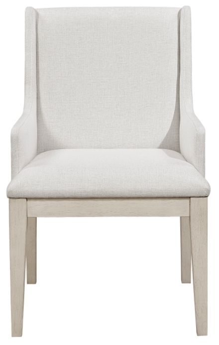 Homelegance® Tundra Antique White/Ivory Arm Chair-2