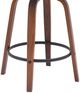 Armen Living Diana Cream/Walnut Swivel Counter Stool-4