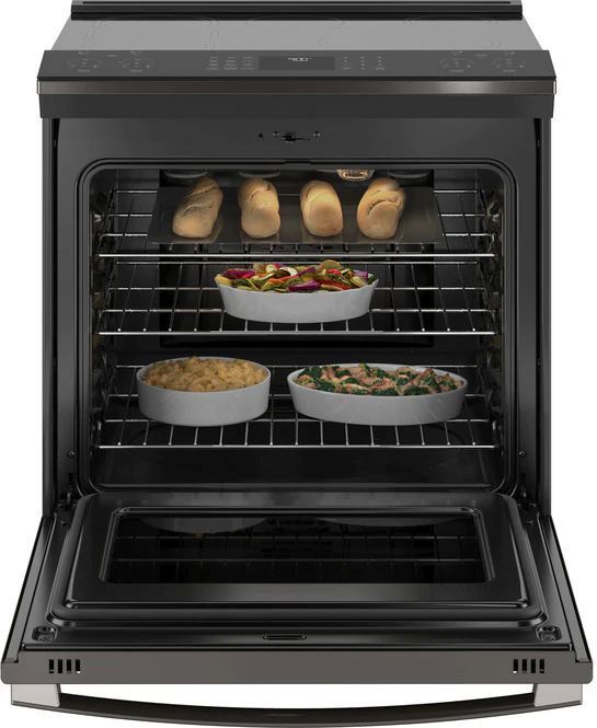 GE Profile™ 30" Fingerprint Resistant Black Stainless Slide In Induction Range-2