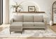 Monarch Specialties Inc. Beige 85" Sofa Lounger and Reversible Chaise with Black Metal Legs-1