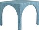 TOV Furniture Tomlin 3-Piece Teal Game Table and Two Ottomans Set-3
