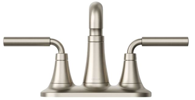 KOHLER® Tone™ Vibrant Brushed Nickel 1.2 GPM Centerset Bathroom Sink Faucet-4