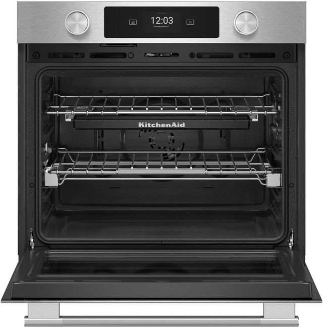 KitchenAid® 30" PrintShield™ Stainless Steel Smart Single Electric Wall Oven with Intelligent Cooking Camera-1