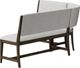 Bernards Dorval 3-Piece Gray/Walnut Curved Bench-2