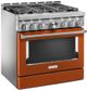 KitchenAid® 36" Scorched Orange Smart Pro Style Gas Range-1