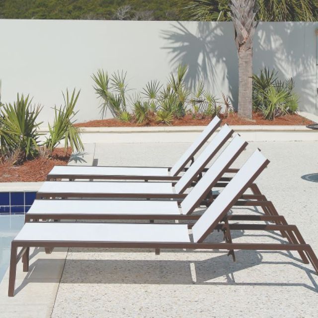 Lane Venture® Cypress Beige/Brown Sling Stackable Adjustable Chaise-1