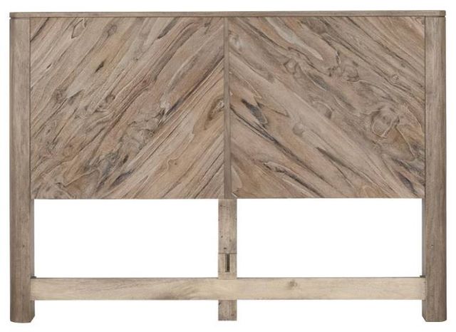 International Furniture Direct Balam Stained White Eastern King Panel Bed-3