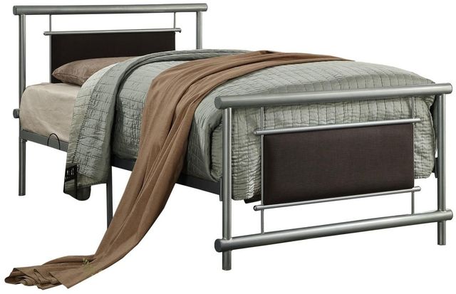 Lit d'enfant simple, gris, Mazin Furniture