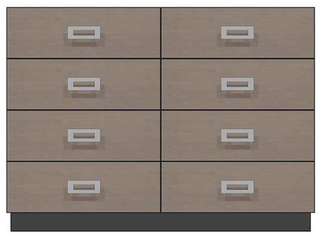 Country View Woodworking Customizable American Modern 56" 8-Drawer Plinth Base Dresser-0